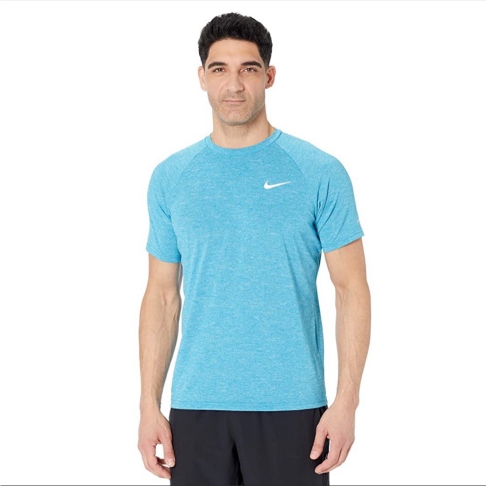 Nike Mens Heather Short Sleeve Swim Shirt